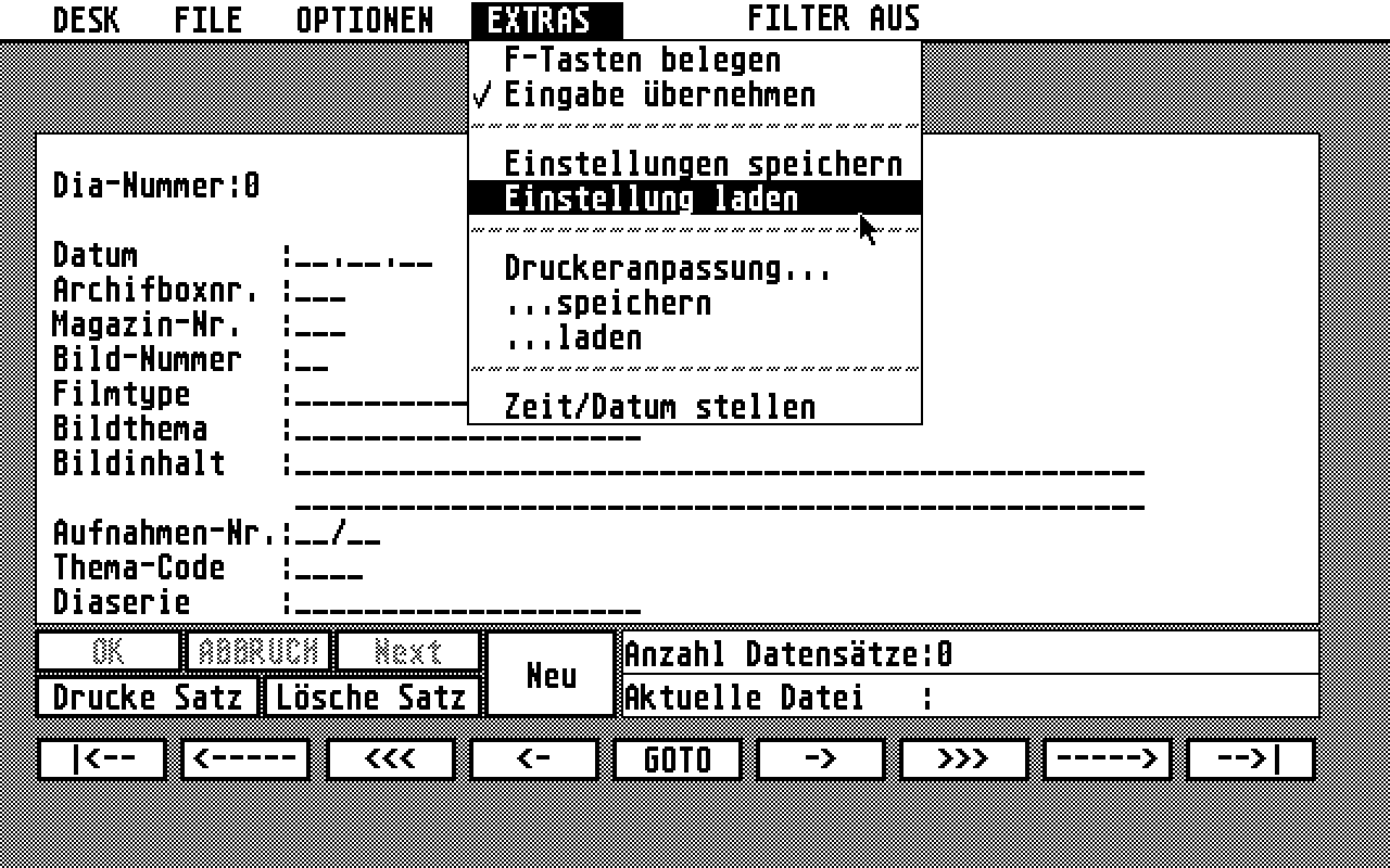 Dia-Manager atari screenshot